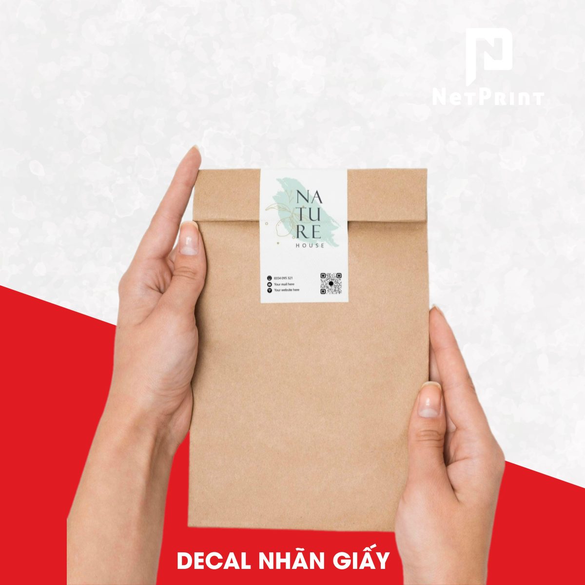 Tem nhãn decal giấy cho thực phẩm in tại NetPrint