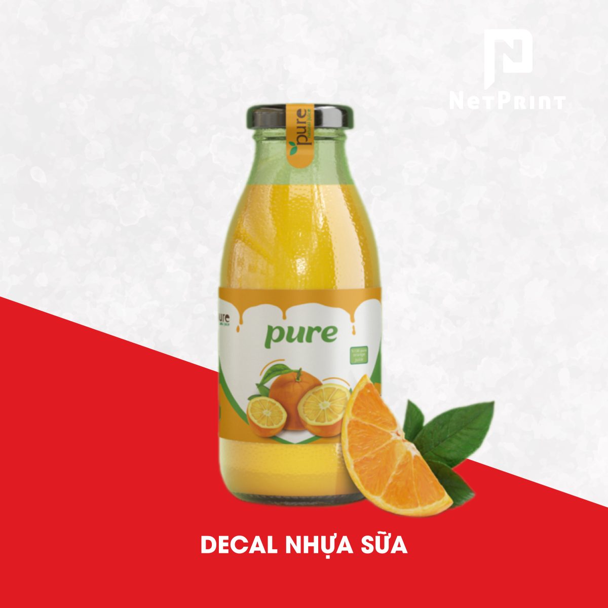 Tem decal nhựa PP dán chai mỹ phẩm in tại NetPrint