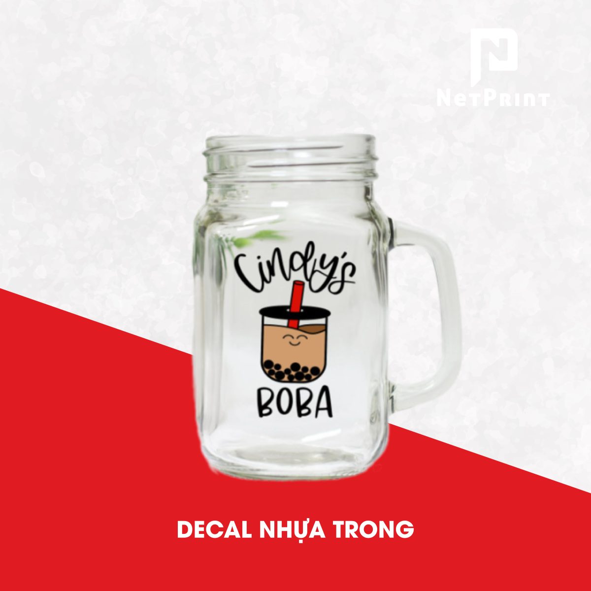 Tem nhãn decal nhựa trong suốt in tại NetPrint